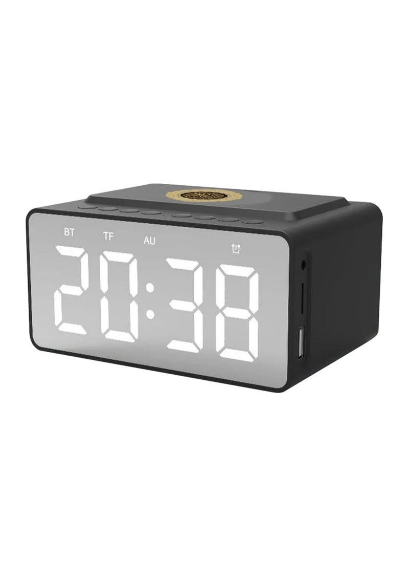 بيوينتي Digital Islamic Azan Prayer Clock with LCD Display, 5 Prayer Times, Accurate Azan Alarm, Adjustable Volume, Easy Setup, Clear Screen – Perfect for Home or Office Use, Elegant Black Design  - Image 4
