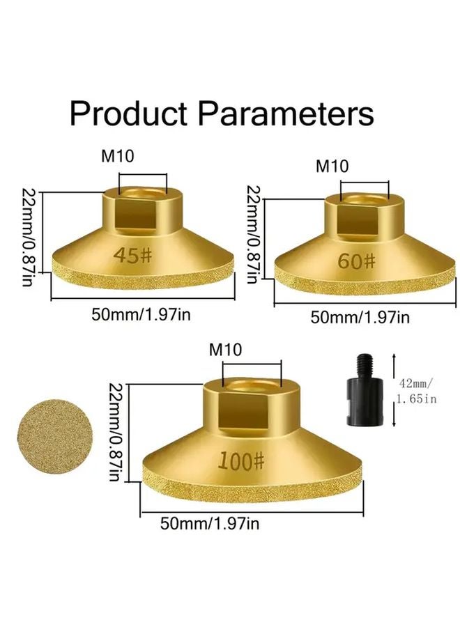 M14 100 Grinding Head For Marble Stone Quartz Ceramic Tile Edging And Countertop Polishing - Image 4