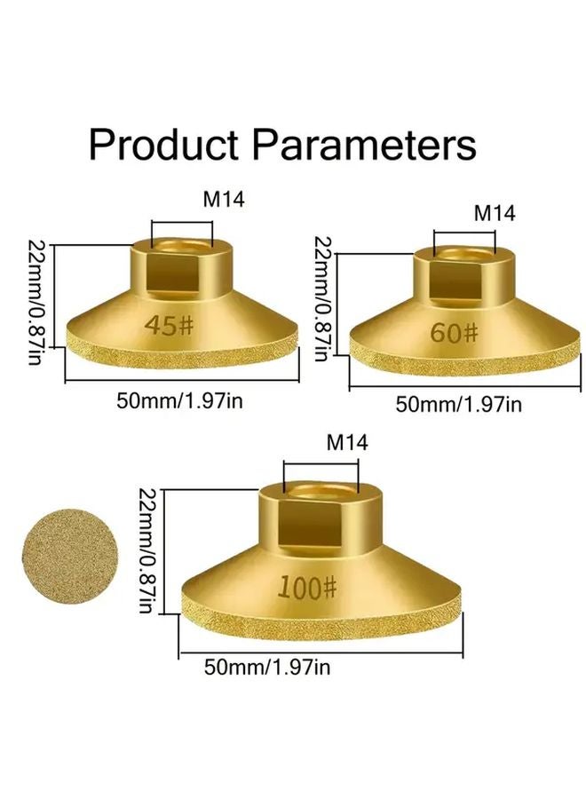 M14 100 Grinding Head For Marble Stone Quartz Ceramic Tile Edging And Countertop Polishing - Image 3