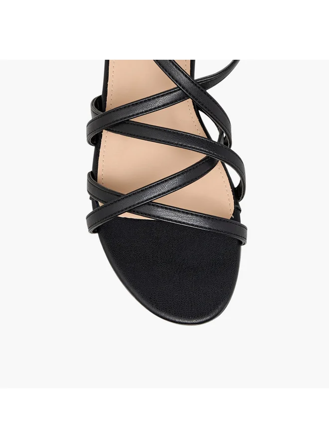 Flora Bella By Shoexpress Women Solid Criss Cross Sandals with Buckle Closure