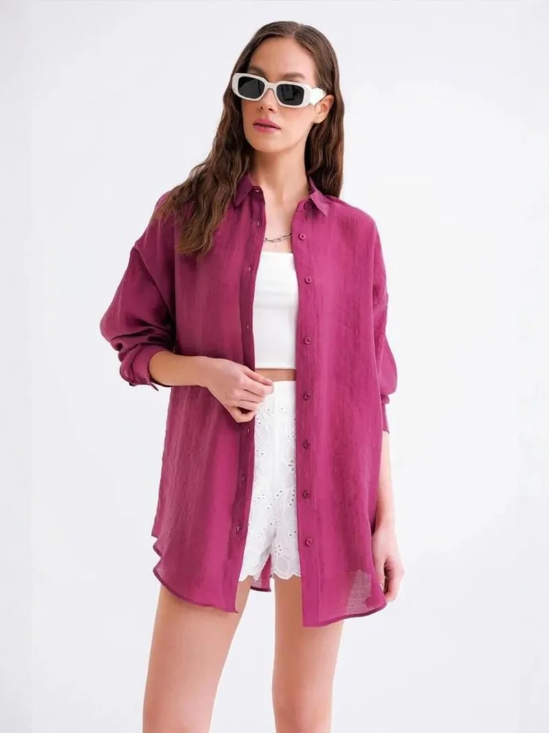 MixRay Mixray Oversized Button-Up Shirt