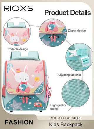 Kids Backpacks, Girls Backpack with Adjustable Padded Shoulder Straps, Personalized Waterproof School Bags with Cartoon Patterns, Lightweight Resistant Travel Daypack, School Bookbag As Perfect Gifts for Girls, 25x14x30cm - view 2