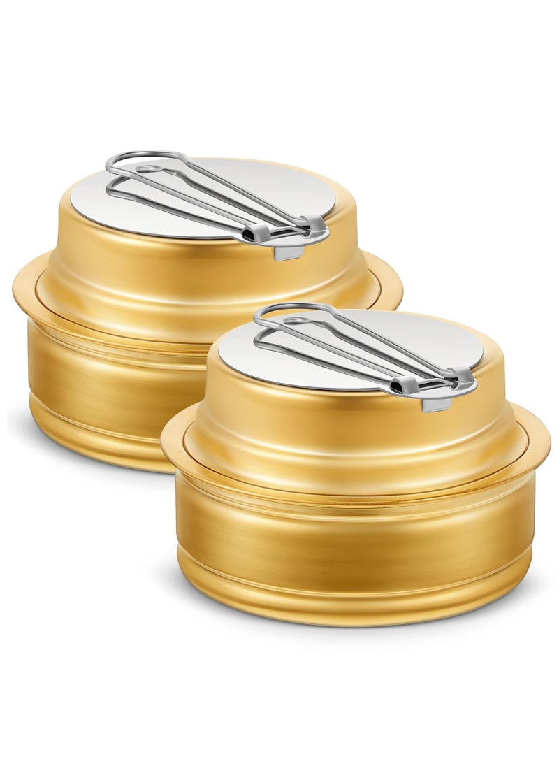Excefore - Brass Burner Camping Stove with Fuel Storage Rubber Gasket Cooktop Camping Backpacking Stoves with Variable Temperature Control for Cooking, 2 Pcs - Image 1