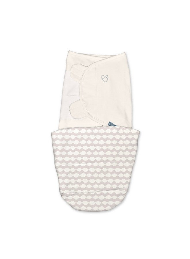 Ingenuity by SwaddleMe All Season Baby Swaddle, 2 Quick Flip Layers to Change from 1.0 to 2.5 TOG, Size 0-3 Months, 7-14 Pounds - Dream Waves - Image 1