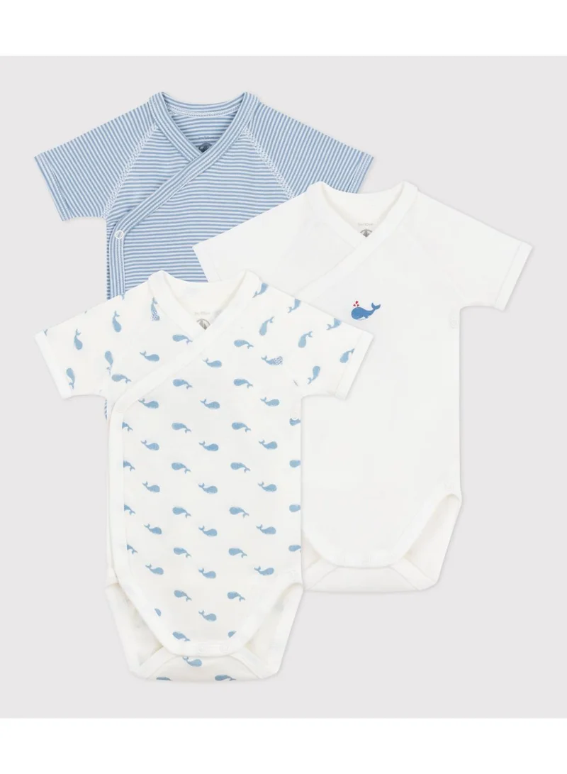 بيتي باتو قطع ملابس أطفال قطنية مطبوعة بأكمام قصيرة ورباط أمامي