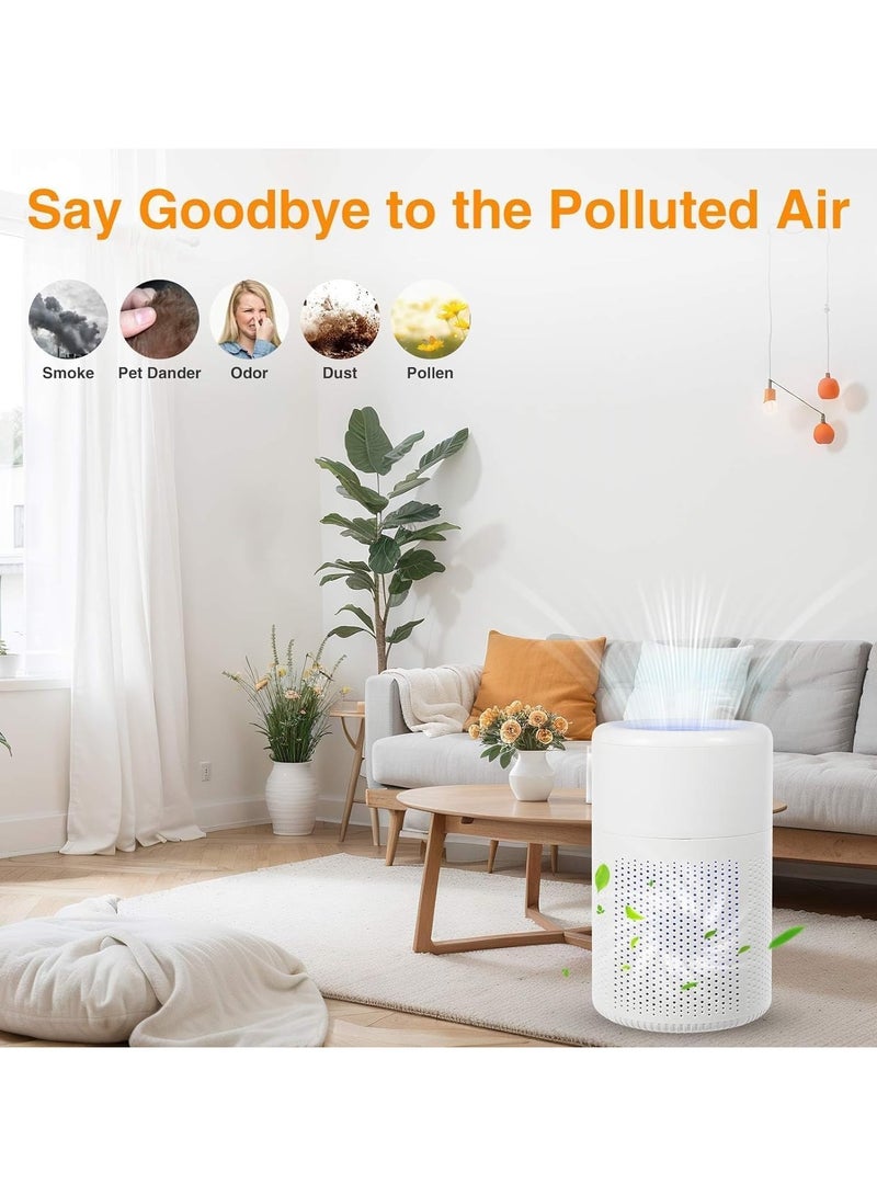 general Air Purifiers for Bedroom Air Cleaner - HEPA Filters, Fragrance for Better Sleep, Portable Air Purifier 20db Quiet Air Filter Eliminator for Desktop Office Living Room for Pet - Image 3