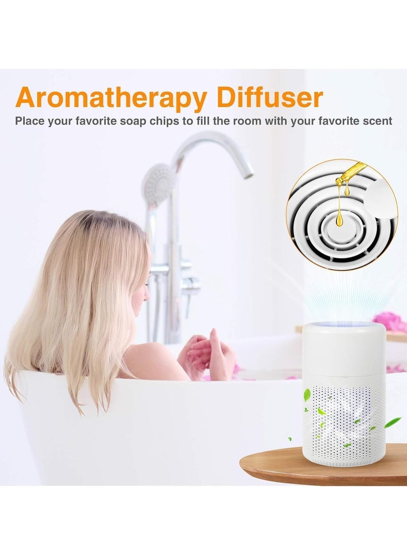 general Air Purifiers for Bedroom Air Cleaner - HEPA Filters, Fragrance for Better Sleep, Portable Air Purifier 20db Quiet Air Filter Eliminator for Desktop Office Living Room for Pet - Image 4