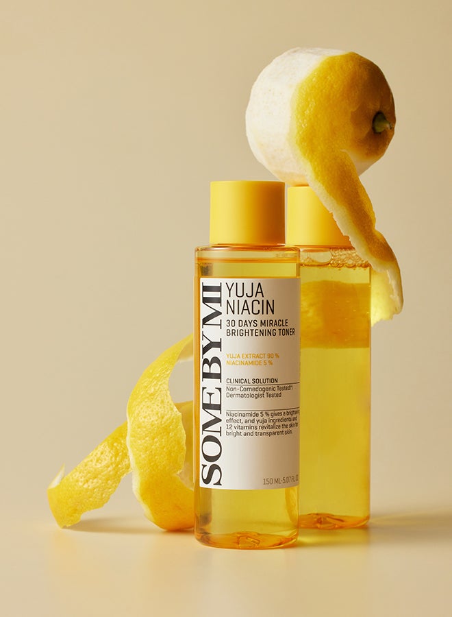 Some by Mi Yuja Niacin 30 Days Miracle Bri Ghtenin G Toner Yellow 150ml - Image 4