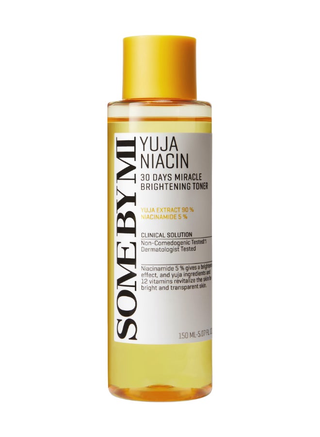 Some by Mi Yuja Niacin 30 Days Miracle Bri Ghtenin G Toner Yellow 150ml - Image 1