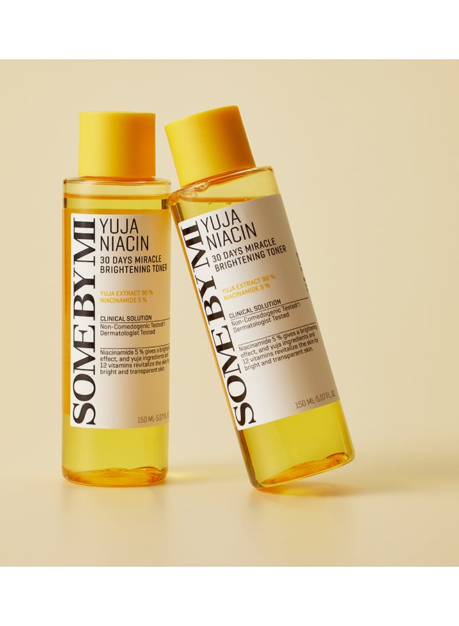 Some by Mi Yuja Niacin 30 Days Miracle Bri Ghtenin G Toner Yellow 150ml - Image 2