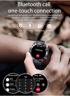 RollsTimi  Rugged Smart Watch for Men- 1.52" Screen Bluetooth Call,Waterproof Fitness Watch with Health Monitor,Sport Tracker,Smartwatch for IOS/Android,Stainless Steel Black  - Image 3