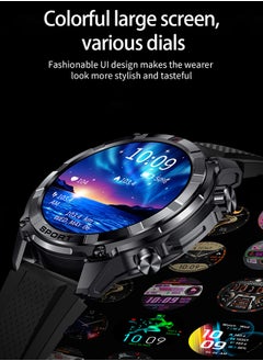 RollsTimi  Rugged Smart Watch for Men- 1.52" Screen Bluetooth Call,Waterproof Fitness Watch with Health Monitor,Sport Tracker,Smartwatch for IOS/Android,Stainless Steel Black  - Image 4