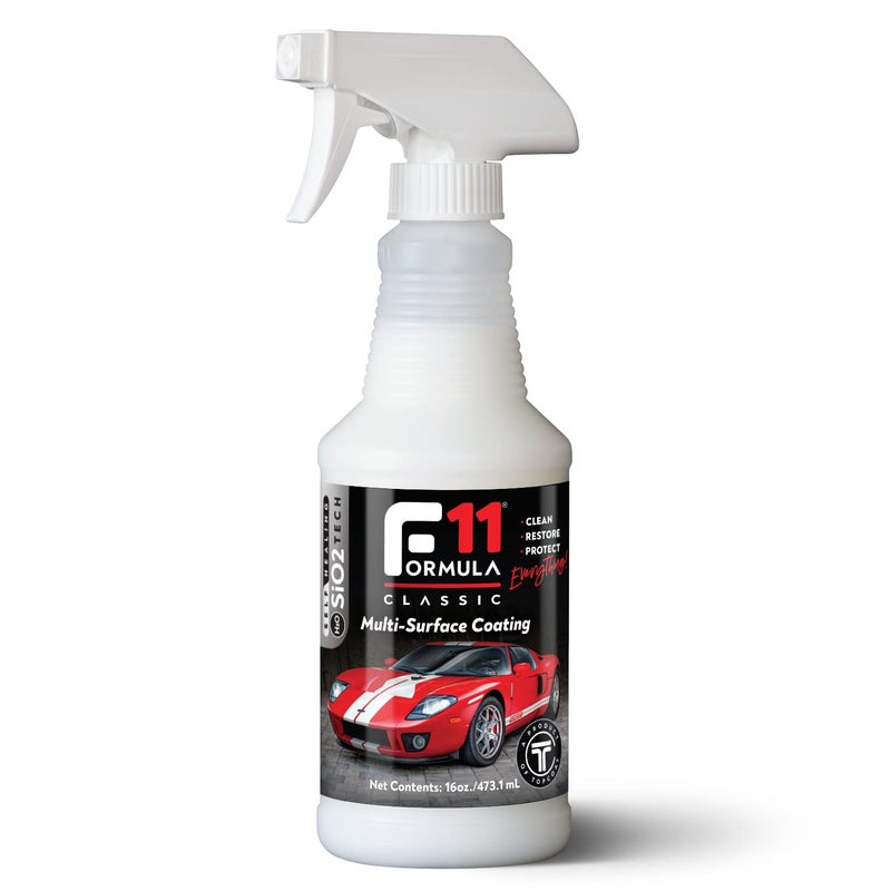 TopCoat F11 Polish & Sealer for Cars, Motorcycles and More – Water-Based Alternative to Ceramic Car Wax - 8 oz F11 Top Coat Spray Bottle - Image 1