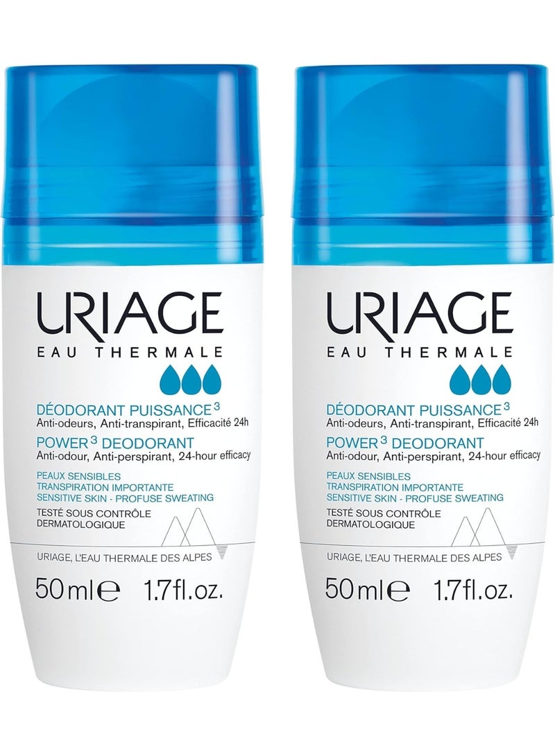 Uriage Tri Activ Roll-on Deodorant (2x50ml) - Image 1