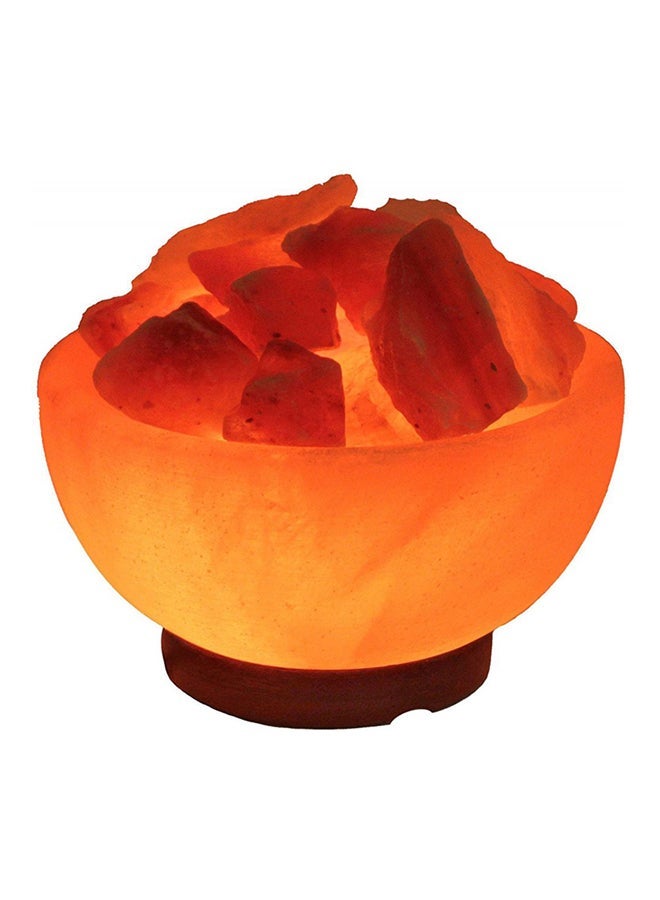 NIBEMINENT Himalayan Rock Salt Lamp Orange/Brown 7.2 x 4.2inch - Image 1