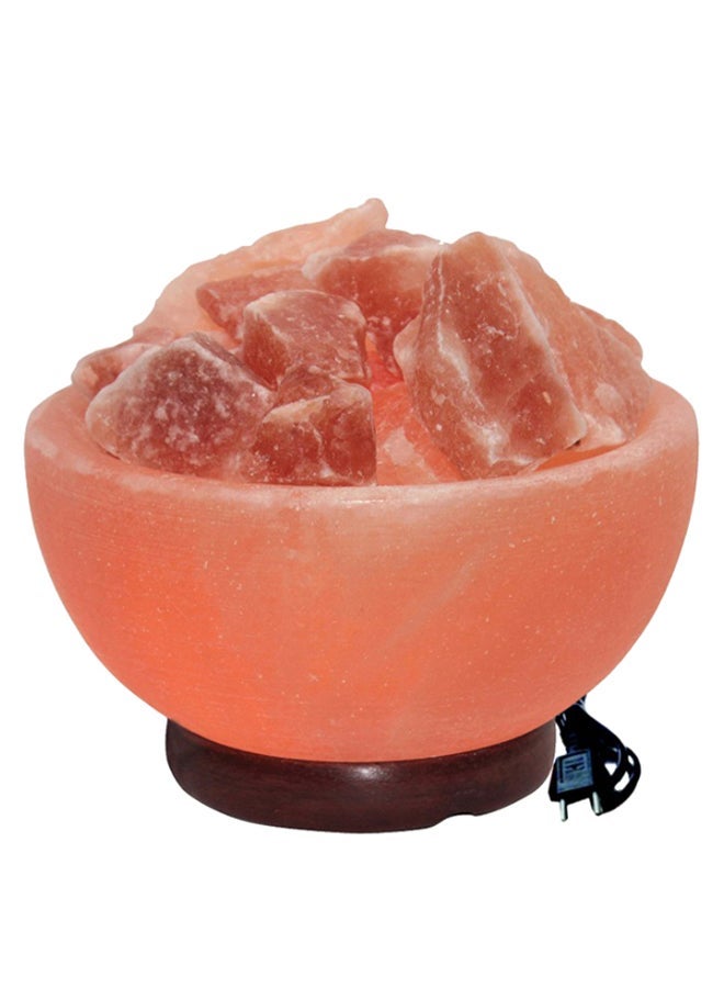 NIBEMINENT Himalayan Rock Salt Lamp Orange/Brown 7.2 x 4.2inch - Image 2