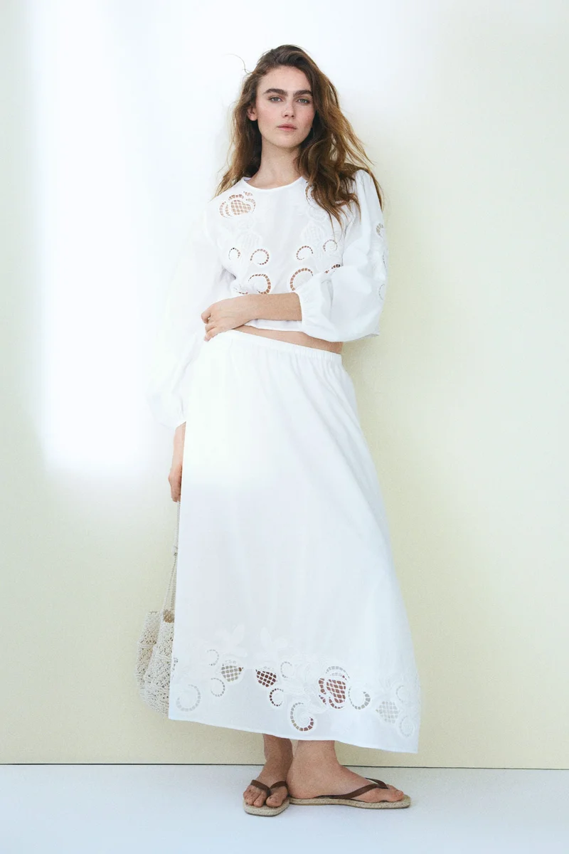 H&M Broderie anglaise cotton blouse