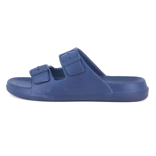 Flite FL504 EVA Men's Slippers with Double Adjustable Straps | Lightweight, Soft Cushioned & Non-Slip Sandals | Daily use Comfortable Chappals (Blue, UK Footwear Size System, Adult, Men, Numeric, Medium, 7) - Image 5