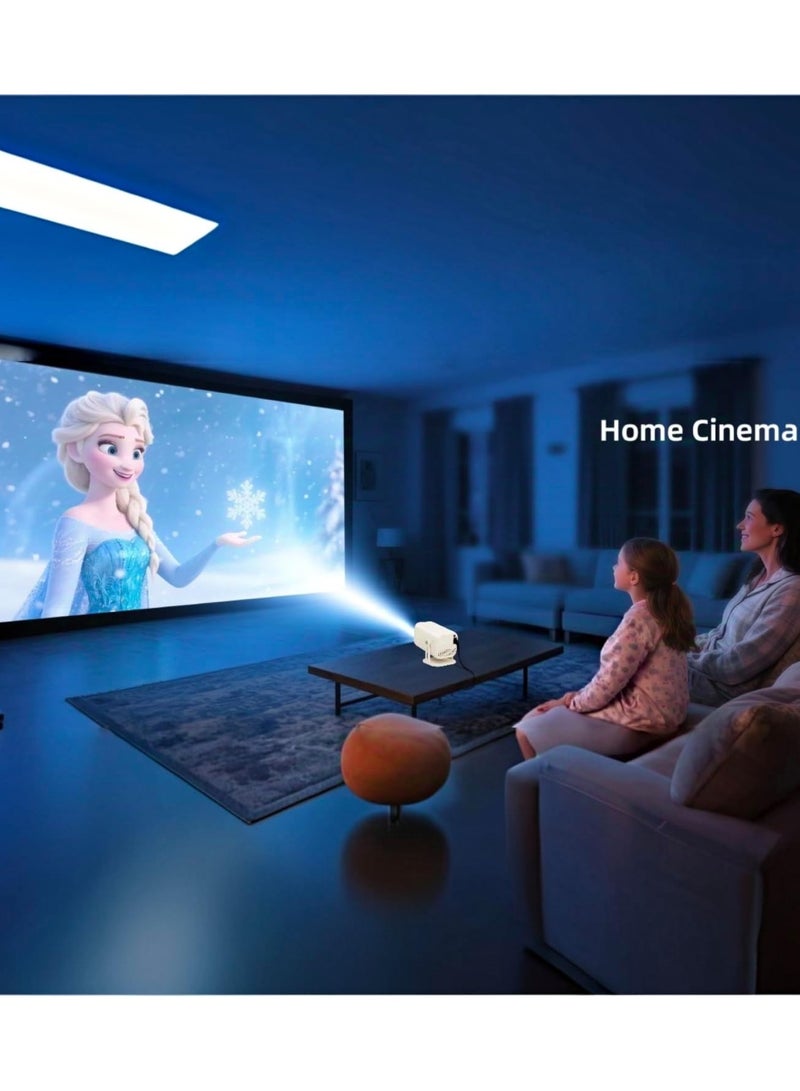 أكسلوت جهاز عرض صغير محمول يدعم 4K مع WiFi 6 وBluetooth 5.4، مكبر صوت 5 وات، جهاز عرض مكتب محمول أصلي 1080P Full HD، جهاز عرض أفلام قابل للدوران 270 درجة عموديًا تلقائيًا للمكتب والمنزل والخارج - Image 5