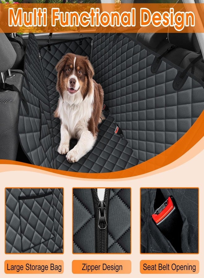 NECKORY Dog Car Seat Cover, Durable Dog Seat Cover for Back Seat, Waterproof Scratch Proof Nonslip Dog Hammock, Pet Back Seat Covers Pocket for Cars SUVs and Trucks- S, Black - Image 3