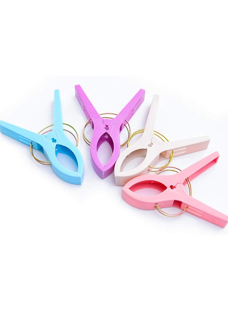 مجموعة مشابك بلاستيكية للغسيل مناسبة لتثبيت البطانيات مُكوّنة من 4 قطع متعدد الألوان - Image 2