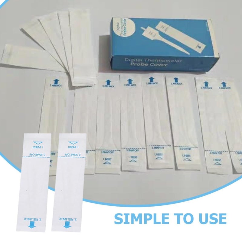 Universal Disposable Probe Covers 100pcs White Paper Sleeves for Home Use - Image 5