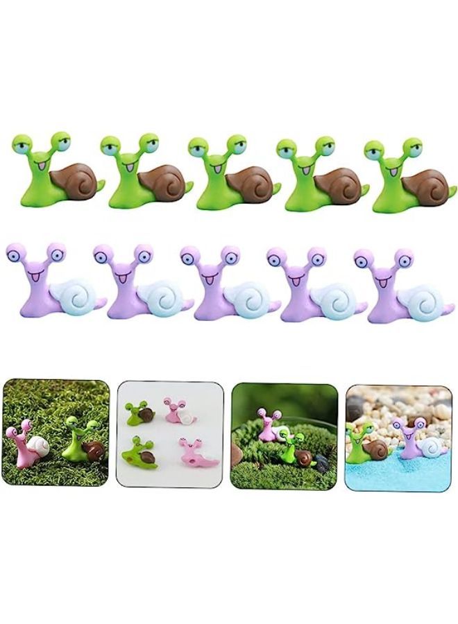 30 Pcs Garden Snail Decoration Snail Ornament Adorno Para Mesa De Cupcake Toppers Miniature Garden Accessories Snail Garden Ornament Snail Garden Statue Outdoor Scene Decor  - Image 3