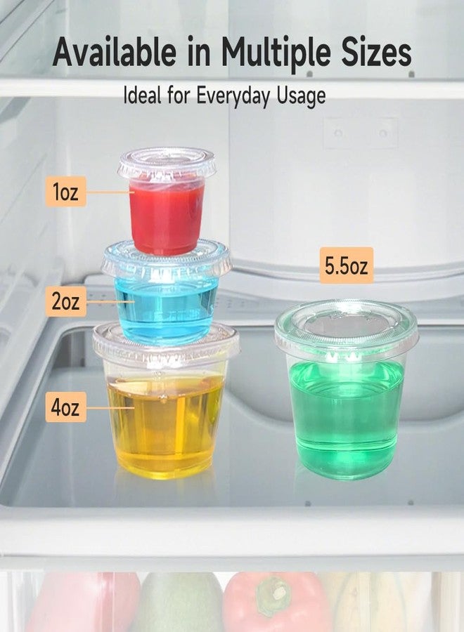 SUCITY 120 Sets - Small Plastic 1oz Condiment Cups with Lids, Portion Cups for Lunch, Party, Trips - Image 4