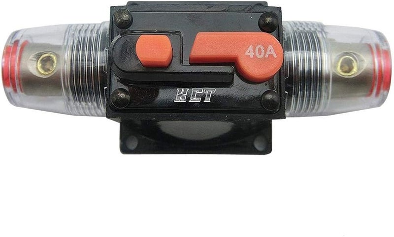 KCT Car Audio Circuit Breaker Reset Fuse 40A for System Protection 12V/24V … - Image 1