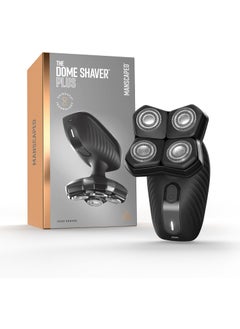 manscaped MANSCAPED The Dome Shaver Plus Mens Head Shaver  Four DoubleTrack Rotary Blades with SkinSafe  FlexAdjust Technology Waterproof USBC Charging Magnetic Detachable Blade Pad Travel Lock 