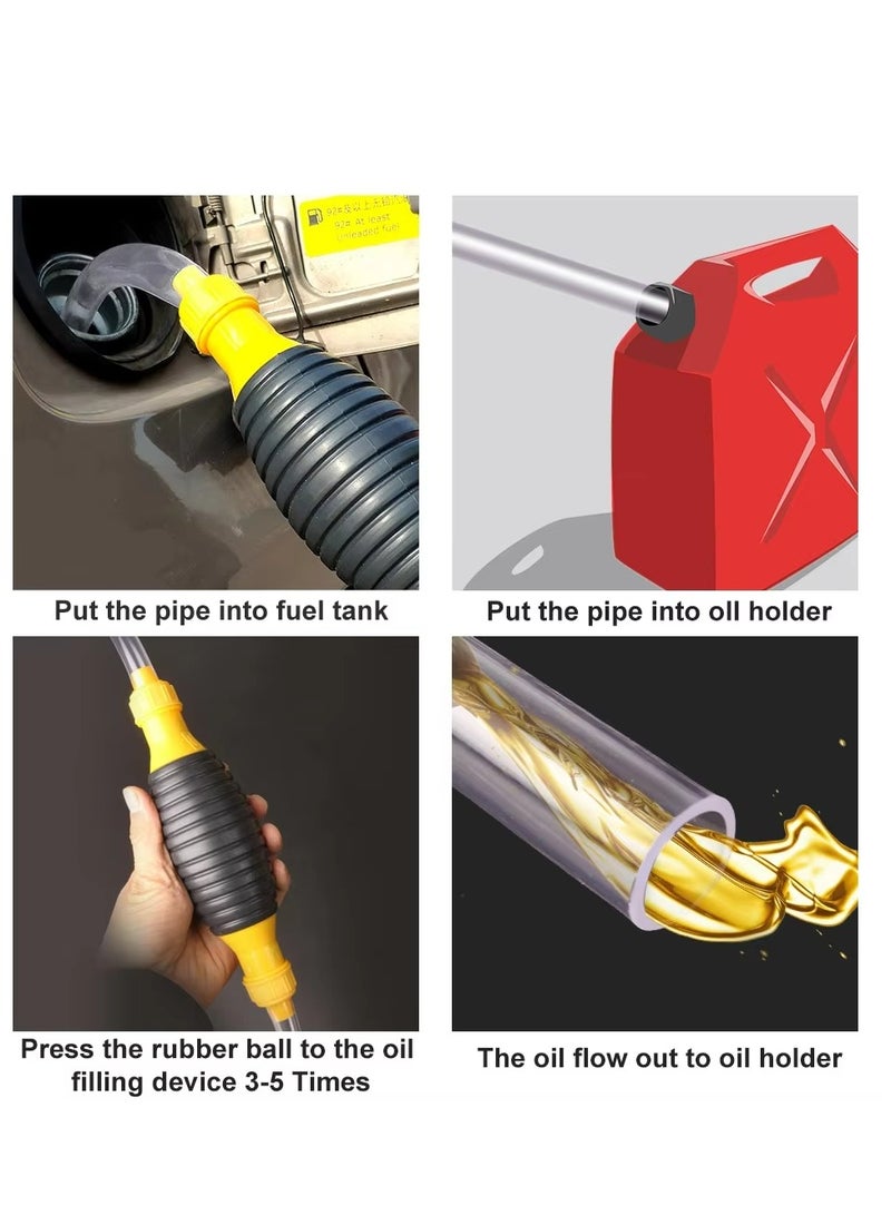 Generic Hand Fuel Pump Car Fuel Tank Sucker Oil Transfer Fuel Pump Petrol Diesel Liquid Manual Pump Fuel Saver for Gas Gasoline  - Image 5