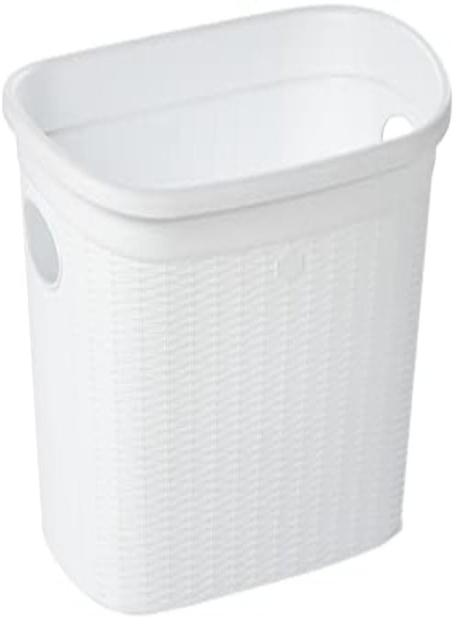 AKDC Stefanplast Elegance Laundry Basket, White/Dove Grey/Moka, 38 X 58 X 28 Cm, Pro175 - Image 1