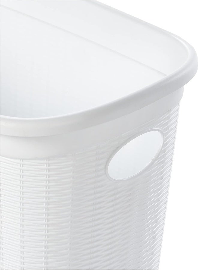 AKDC Stefanplast Elegance Laundry Basket, White/Dove Grey/Moka, 38 X 58 X 28 Cm, Pro175 - Image 5
