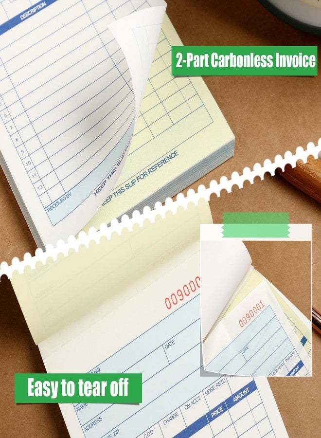 Lincia 24 Pads Sales Order Books 2 Part Carbonless (White/Canary Yellow) Receipt with Carbon Copies Cover Receipt Form Invoice 50 Sets Per Book (4.18 x 7.2 Inch/ 10.6 x 18.3 Cm) - Image 4
