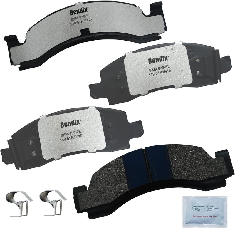 Bendix Fleet Metlok MKD149FM Semi-Metallic Brake Pads for Select Models Blue Bird TC1000,C30,Pickup,C35,C3500HD,G30,Van,K30,P30,R30,R3500,V30,V3500,Dodge D400,D450,W200,W250,W300,W350,GMC C35,C3500 - Image 1