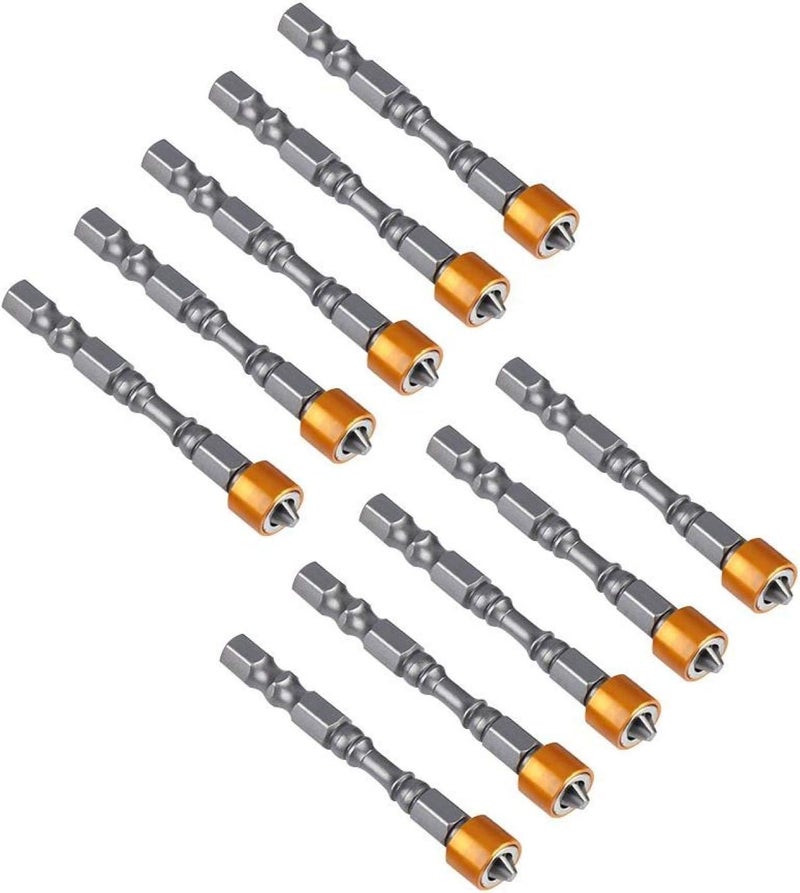 كلاراكو مجموعة رؤوس مفكات سداسية مغناطيسية PH2 مقاس 65 مم، رؤوس مثقاب مانعة للانزلاق، صيانة منزلية لتركيب براغي ألواح الجبس والجبس، مثقاب كهربائي - Image 1