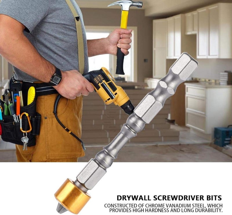 كلاراكو مجموعة رؤوس مفكات سداسية مغناطيسية PH2 مقاس 65 مم، رؤوس مثقاب مانعة للانزلاق، صيانة منزلية لتركيب براغي ألواح الجبس والجبس، مثقاب كهربائي - Image 3