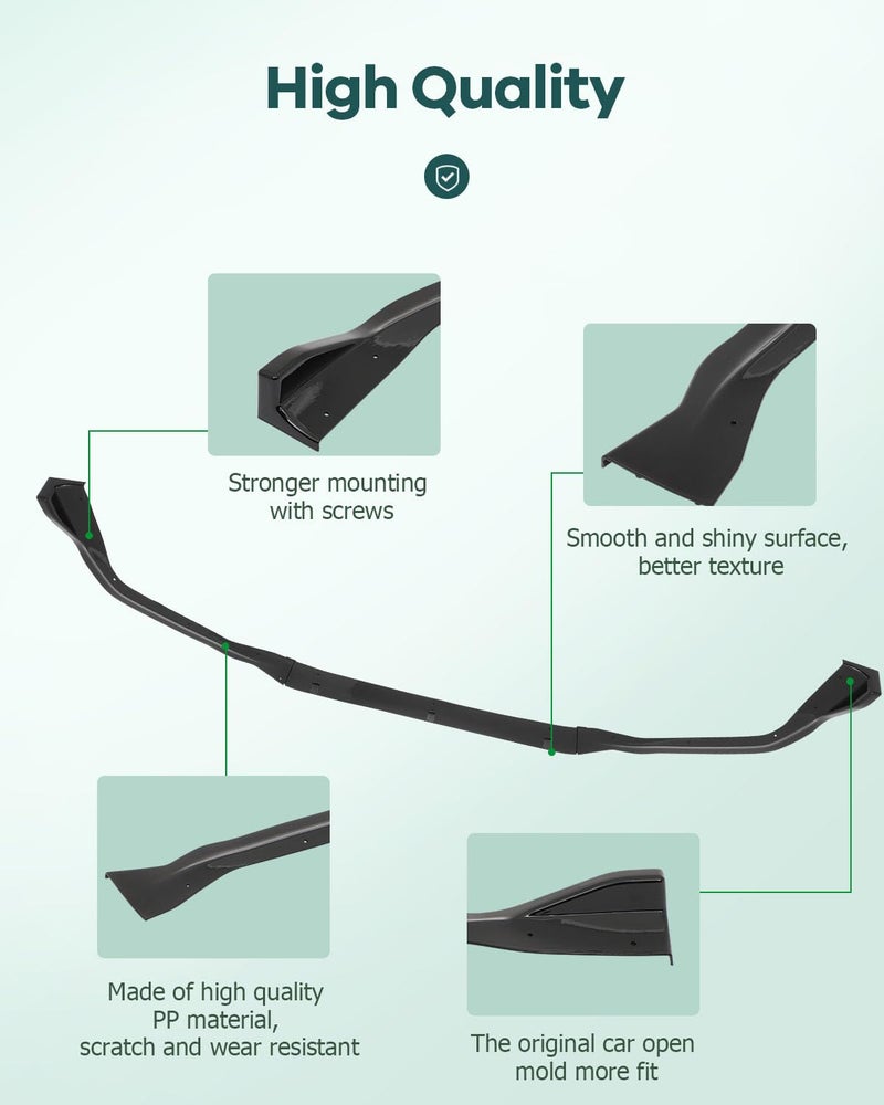 SCITOO سبويلر أمامي SCITOO يناسب 2014-2016 لسيارة لكزس IS-Series F-Sport بلون أسود لامع - Image 5