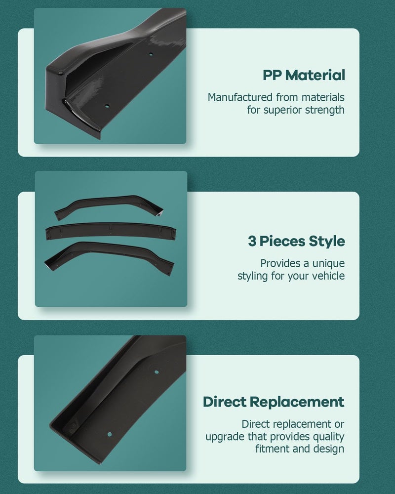 SCITOO سبويلر أمامي SCITOO يناسب 2014-2016 لسيارة لكزس IS-Series F-Sport بلون أسود لامع - Image 4