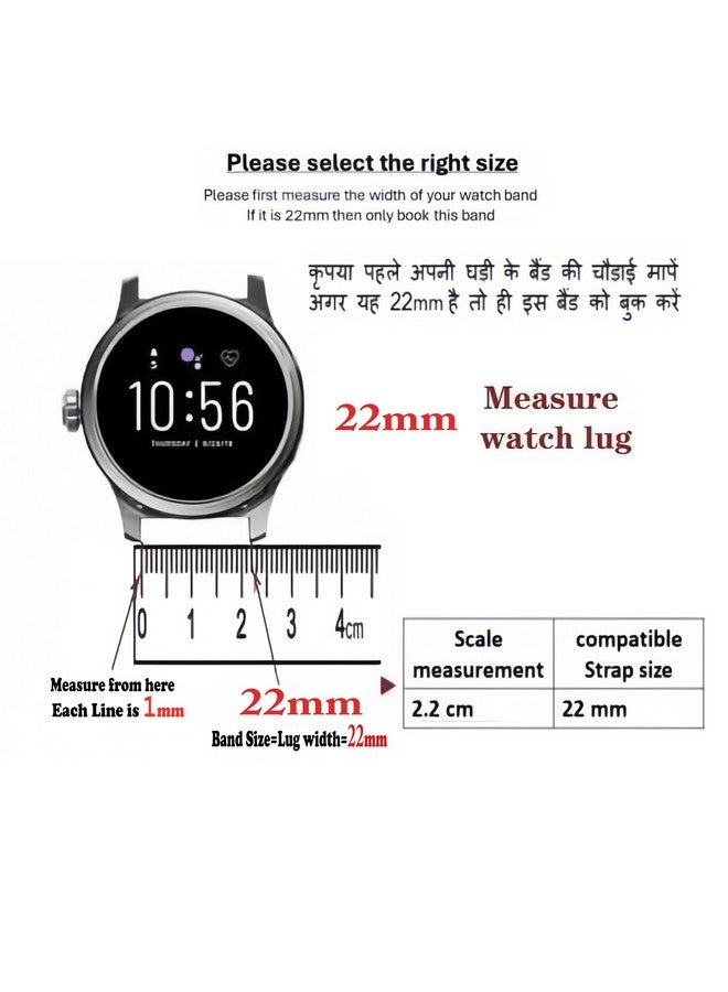 اي اي كيه كوليكشن حزام سيليكون مقاس 22 مم من مجموعة IIK للساعات الذكية | مجموعة كومبو من الأشرطة متوافقة مع Noise وFireboltt وBoat Xtend وPebble وBoat وBoat Flash وNoise Color fit وUltra Smart Watch وجميع الساعات - Image 5