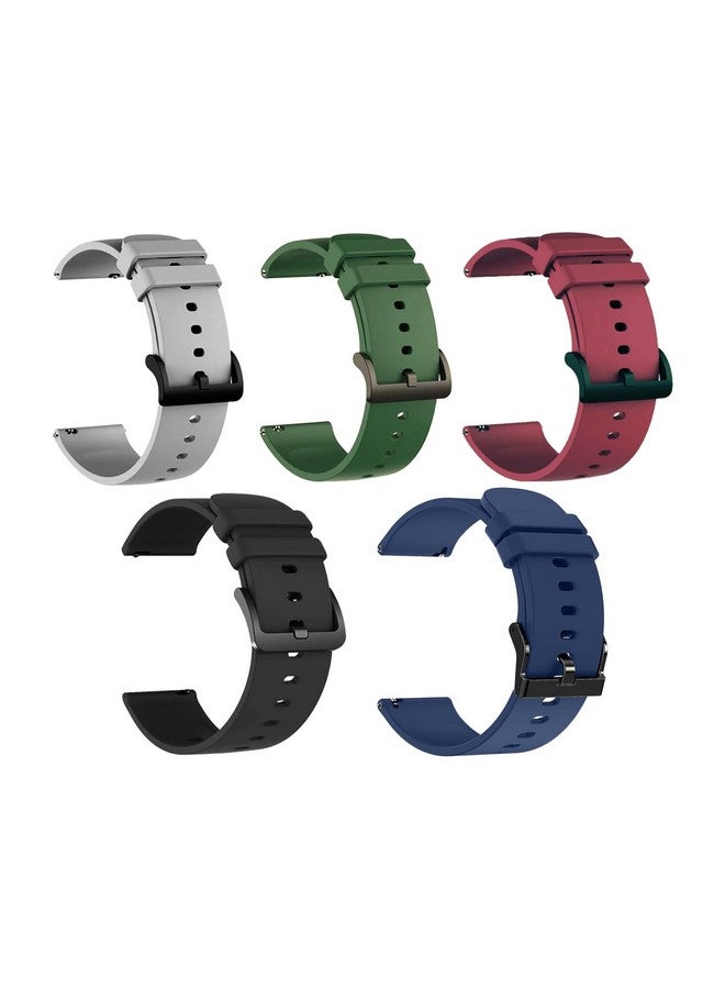 اي اي كيه كوليكشن حزام سيليكون مقاس 22 مم من مجموعة IIK للساعات الذكية | مجموعة كومبو من الأشرطة متوافقة مع Noise وFireboltt وBoat Xtend وPebble وBoat وBoat Flash وNoise Color fit وUltra Smart Watch وجميع الساعات - Image 1