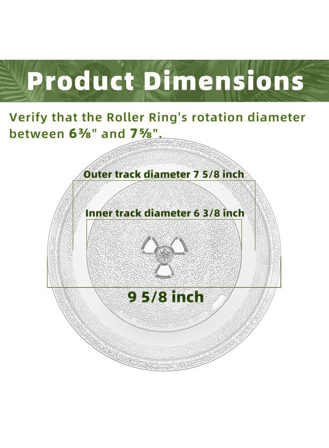 Gemroom 9.6" Small Microwave Glass Plate Replacement Universal Fit Farberware Galanz 245mm Microwave Turntable Tray, Also For 0.7 Cu.FT Retro Microwaves - Image 5