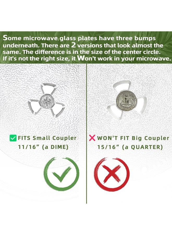 Gemroom 9.6" Small Microwave Glass Plate Replacement Universal Fit Farberware Galanz 245mm Microwave Turntable Tray, Also For 0.7 Cu.FT Retro Microwaves - Image 2
