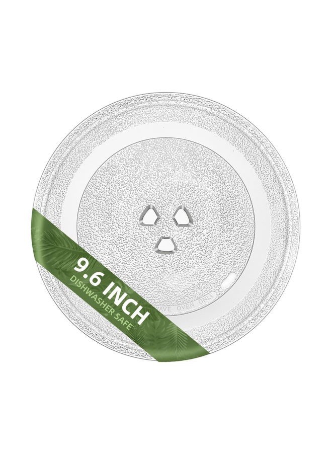 Gemroom 9.6" Small Microwave Glass Plate Replacement Universal Fit Farberware Galanz 245mm Microwave Turntable Tray, Also For 0.7 Cu.FT Retro Microwaves - Image 1