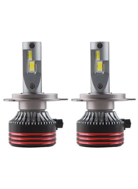 لمبات المصابيح الأمامية LED H4، 18000 لومن، 6500 كلفن أبيض بارد، 120 واط طاقة عالية، مجموعة تحويل تبريد بالمروحة (H4)