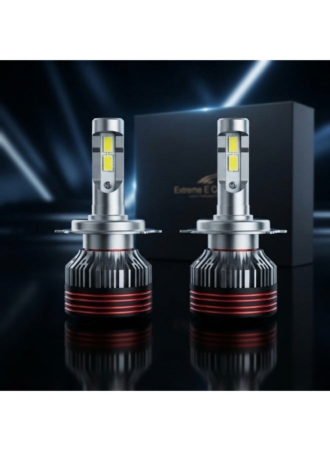 Extreme E Commerce H4 LED Headlight Bulbs, 18000LM, 6500K Cool White, 120W High Power, Fan-Cooled Conversion Kit (H4) - Image 4