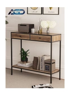 AGD Coffee Table For Living Room  Console Table with Drawers Wooden Worktop Table 2 Drawers Bottom Shelf for Living Room ,hallway, Corridor  - Image 2
