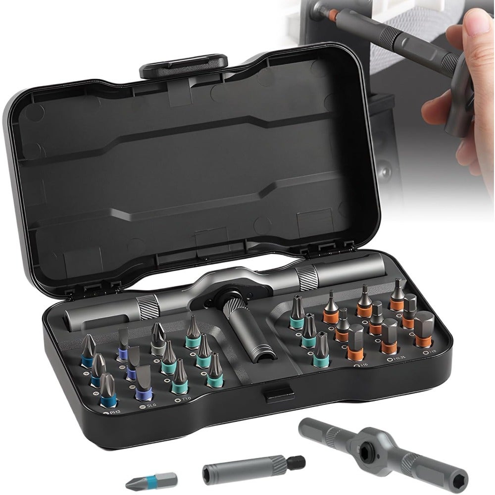 24 in 1 Screw Driver Set, Magnetic Screwdriver Set, 24 in 1 Multifunctional Household Wrench Screwdriver Tool Combination Set, DIY Mini Screwdriver Set for PC Mobile Watch Bicycle