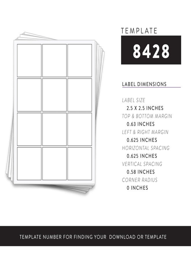 Dashleigh 120 Printable Candle Labels, 100% Recycled White Adhesive Paper (Square Labels, 2.5 x 2.5 in.) - Image 4