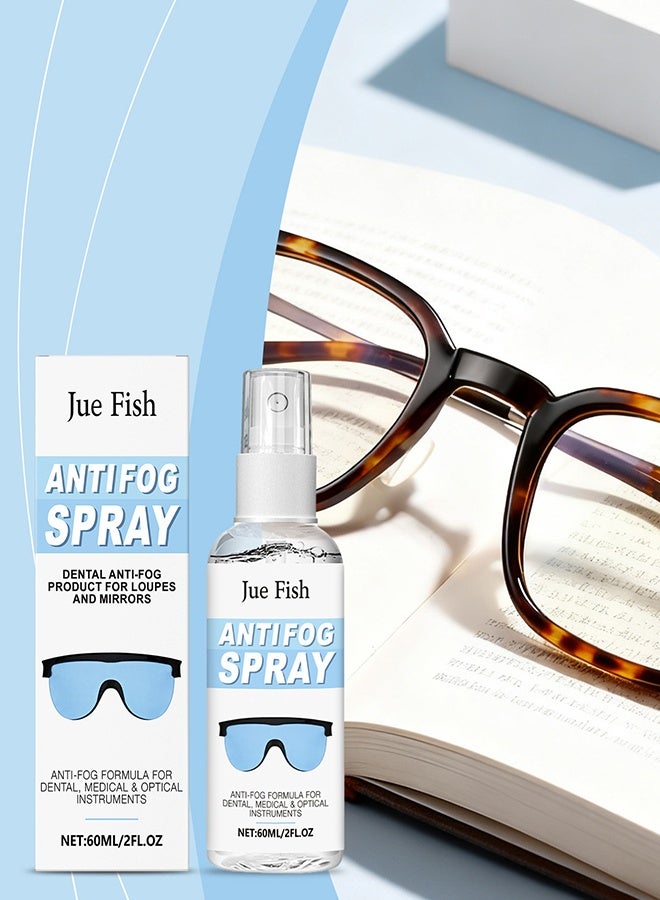 السمك اليهودي بخاخ مضاد للضباب - بخاخ مضاد للضباب احترافي للنظارات، وعدسات الأسنان المكبرة، وقناع الهوكي، وواقي الدراجات النارية، وقناع الغطس، ونظارات السباحة - آمن على الشعاب المرجانية ومنظف للنظارات - Image 1